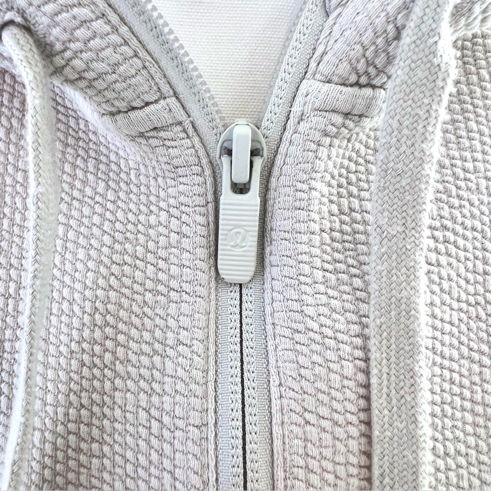 Lululemon Textured Half-Zip Hoodie Bone Size 8 - Picture 7 of 16